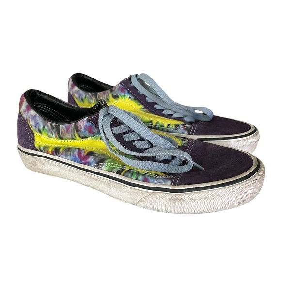 Vans Old Skool ComfyCush Sneakers Women's Size 7.5 Men's Size 6 Purple Tie Dye - Picture 3 of 9